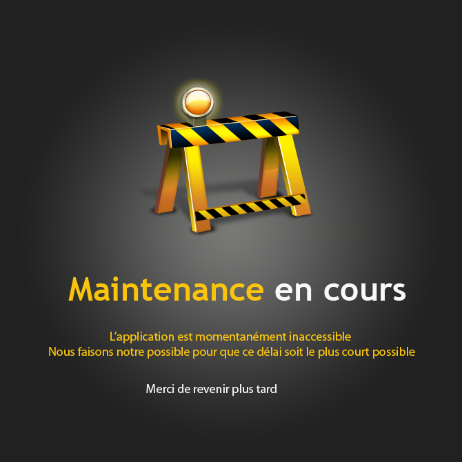 Maintenance en cours